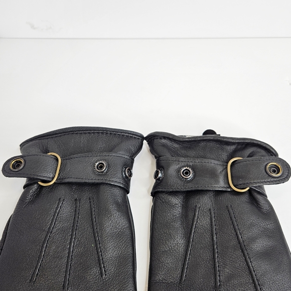 Windriver Faux Leather Gloves Thinsulate Winter Cozy Black Men's Size M - Picture 6 of 16